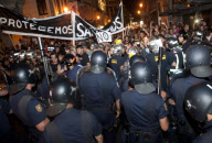 Manifestacion mulititudinaria contra los recortes del gobierno en Madrid.