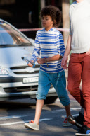 HUGH JACKMAN and son OSCAR on Wolverine set in Surry Hills