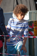 HUGH JACKMAN and son OSCAR on Wolverine set in Surry Hills