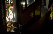 Two dead as metro train crashes into Madrid depot.
