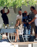 'What about love' on set filming, Snagov Lake, near Bucharest, Romania - 08 Aug 2012