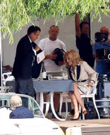 'What about love' on set filming, Snagov Lake, near Bucharest, Romania - 08 Aug 2012