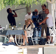 'What about love' on set filming, Snagov Lake, near Bucharest, Romania - 08 Aug 2012