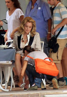 'What about love' on set filming, Snagov Lake, near Bucharest, Romania - 08 Aug 2012