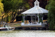 'What about love' on set filming, Snagov Lake, near Bucharest, Romania - 08 Aug 2012