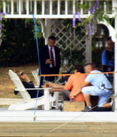 'What about love' on set filming, Snagov Lake, near Bucharest, Romania - 08 Aug 2012
