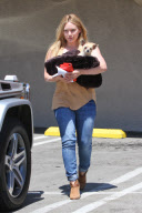 *EXCLUSIVE* Hilary Duff takes her best friend to the see the vet