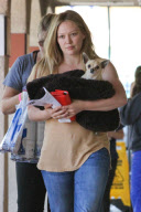 *EXCLUSIVE* Hilary Duff takes her best friend to the see the vet