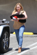 *EXCLUSIVE* Hilary Duff takes her best friend to the see the vet
