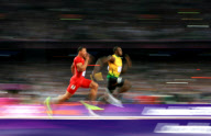The 2012 London Olympic Games, Athletics, Men's 4x100m Relay, Britain - 11 Aug 2012