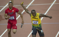 The 2012 London Olympic Games, Athletics, Men's 4x100m Relay, Britain - 11 Aug 2012