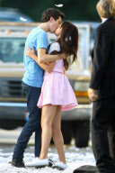 Selena Gomez puts on her kissing face!