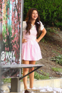 Selena Gomez puts on her kissing face!