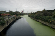The Olympic Park site in Hackney marshes Stratford before the construction began in February 2006.

