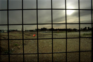 The Olympic Park site in Hackney marshes Stratford before the construction began in February 2006.

