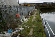 The Olympic Park site in Hackney marshes Stratford before the construction began in February 2006.

