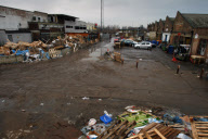 The Olympic Park site in Hackney marshes Stratford before the construction began in February 2006.


