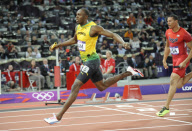 The 2012 London Olympic Games, Athletics, Men's 4x100m Relay, Britain - 11 Aug 2012