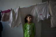 Syrian war refugees in Aleppo