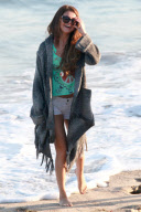 Selena Gomez and Ashley Tisdale On the Beach During Ashley`s 27th Birthday Party