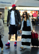 Khloe Kardashian and Lamar Odom at JFK Airport