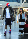 Khloe Kardashian and Lamar Odom at JFK Airport