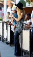 Exclusive... Rachel Zoe And Family Out For Lunch In Beverly Hills