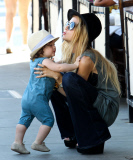 Exclusive... Rachel Zoe And Family Out For Lunch In Beverly Hills