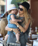 Exclusive... Rachel Zoe And Family Out For Lunch In Beverly Hills