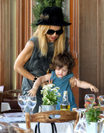 Exclusive... Rachel Zoe And Family Out For Lunch In Beverly Hills