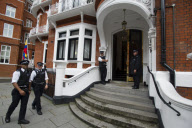 Julian Assange to be granted political asylum in Ecuador, Ecuadorian embassy, London, Britain - 15 Aug 2012