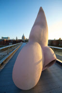 Giant Nose Sculpture on the Millenium Bridge promoting the London Dungeon's 'Stinky Summer' exhibition, London, Britain - 16 Aug 2012