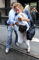 Uma Thurman Avoids A Fall With Her New Baby Girl