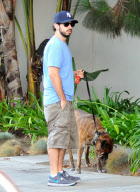 Exclusive... Jordan Bratman Walks His Dog in Santa Monica