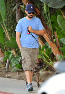 Exclusive... Jordan Bratman Walks His Dog in Santa Monica