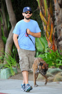 Exclusive... Jordan Bratman Walks His Dog in Santa Monica