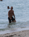 Eros Ramazzotti am Strand in Miami Beach