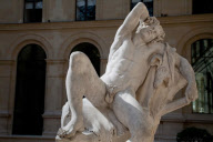 Statues dressed in modern clothing, Louvres, France - 20 Aug 2012