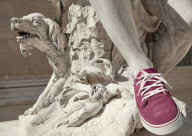 Statues dressed in modern clothing, Louvres, France - 20 Aug 2012
