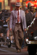 Ryan Gosling filming scenes for "Gangster Squad"
