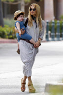Rachel Zoe shares a moment with baby Skyler