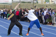 Prince Harry visits the 'Usain Bolt Track' at the University of the West Indies, Kingston, Jamaica - 06 Mar 2012