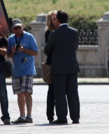 'What About Love' film set, Bucharest, Romania - 23 Aug 2012