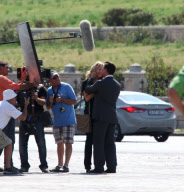'What About Love' film set, Bucharest, Romania - 23 Aug 2012
