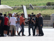 'What About Love' film set, Bucharest, Romania - 23 Aug 2012