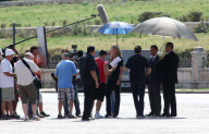 'What About Love' film set, Bucharest, Romania - 23 Aug 2012