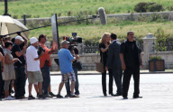 'What About Love' film set, Bucharest, Romania - 23 Aug 2012