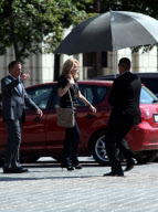 'What About Love' film set, Bucharest, Romania - 23 Aug 2012