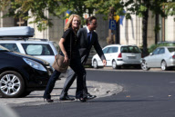 'What About Love' film set, Bucharest, Romania - 23 Aug 2012