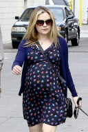 Anna Paquin takes her dog and her baby bump for a walk in Venice